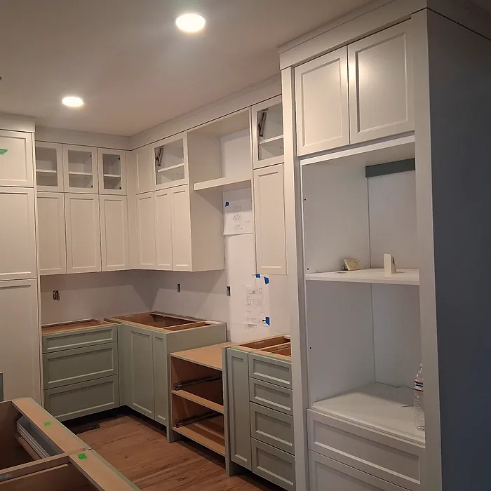 Mudroom built-in lockers and cabinetry